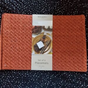 Woven Orange Placemats - Set of 6 Rockhill Collection